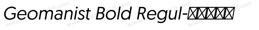 Geomanist Bold Regul字体转换